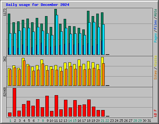 Daily usage for December 2024